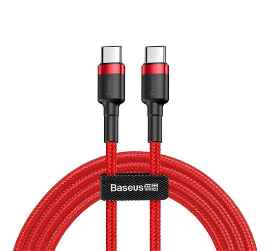 Baseus Cafule USB-C / USB-C töltő- és adatkábel, 60W, 1m, piros – USB-C kábel a Baseus kínálatából | Domshop