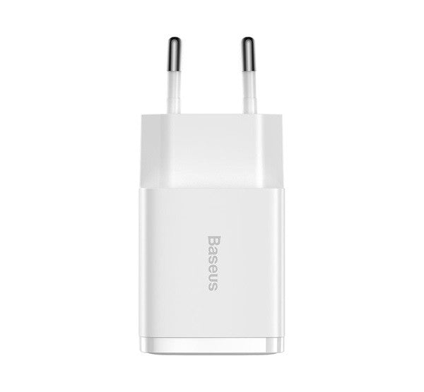 Baseus hálózati gyorstöltő 2xUSB, 10.5W, fehér – a Baseus kínálatából | Domshop
