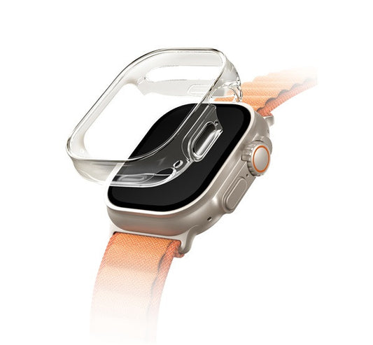 Uniq Garde Hybrid Apple Watch UItra 2/1 (49mm) tok, tempered kijelző fóliával, átlátszó – Apple Watch Tokok a Uniq kínálatából | Domshop
