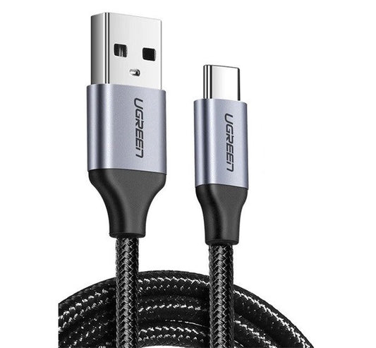 Ugreen USB-C / USB gyorstöltő- és adatkábel, 1.5m, alumínium-fekete – a Ugreen kínálatából | Domshop