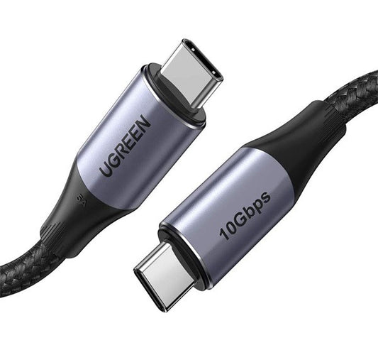 Ugreen US355 USB-C / USB-C gyorstöltő- és adatkábel, 100W, 1m, fekete – a Ugreen kínálatából | Domshop