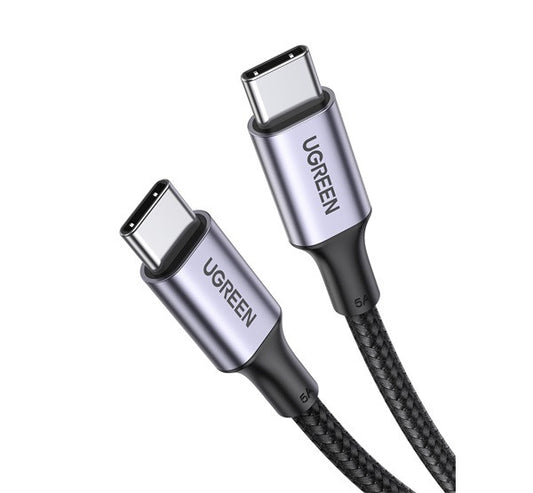 Ugreen US316 USB-C / USB-C gyorstöltő- és adatkábel, 100W, 1.5m, fekete – a Ugreen kínálatából | Domshop
