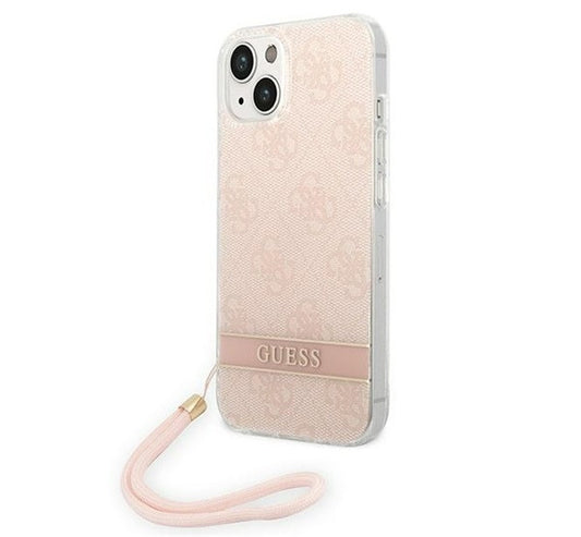 Guess 4G Print Strap Apple iPhone 14 Plus hátlap tok, pink – a Guess kínálatából | Domshop