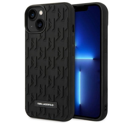 Karl Lagerfeld 3D Monogram Apple iPhone 14 Plus hátlap tok, fekete – a Karl Lagerfeld kínálatából | Domshop