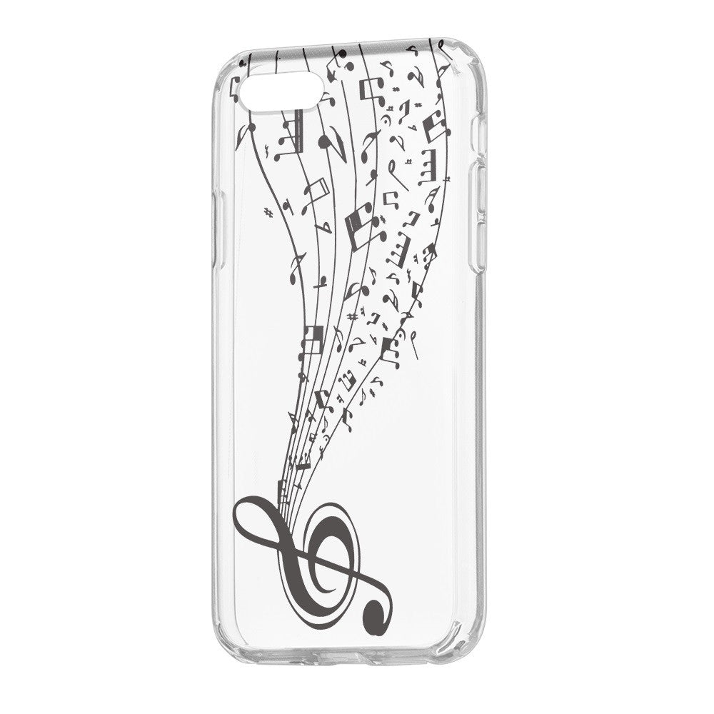 Apple iPhone XS Max, TPU szilikon tok, zene minta 2, Ultra Trendy, átlátszó/fekete – iPhone XS Max tok a Tech Protect kínálatából | Domshop