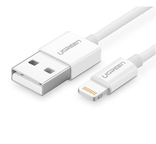Ugreen MFi USB / Lightning töltő- és adatkábel, 1m, fehér – Lightning kábel a Ugreen kínálatából | Domshop