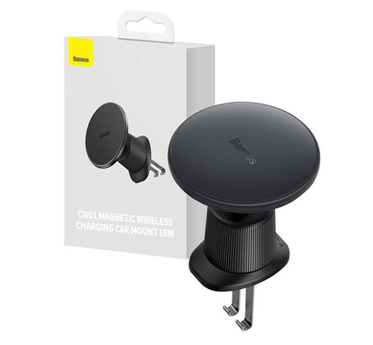 Baseus CW01 Magsafe autós tartó, szellőzőrácsba, wireless töltő, fekete – a Baseus kínálatából | Domshop