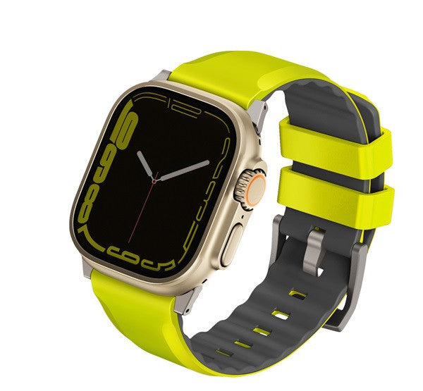 Uniq Linus Airosoft Apple Watch 42/44/45/49mm szilikon szíj, lime zöld – Apple Watch Szilikon Szíjak a Uniq kínálatából | Domshop