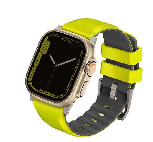 Uniq Linus Airosoft Apple Watch 42/44/45/49mm szilikon szíj, lime zöld – Apple Watch Szilikon Szíjak a Uniq kínálatából | Domshop