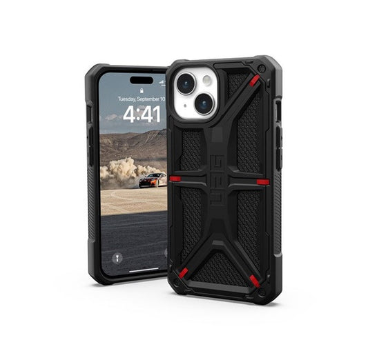 UAG Monarch Apple iPhone 15 hátlap tok, kevlár fekete – iPhone 15 tok a UAG kínálatából | Domshop