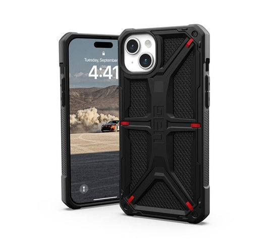 UAG Monarch Apple iPhone 15 Plus hátlap tok, kevlár fekete – iPhone 15 Plus tok a UAG kínálatából | Domshop