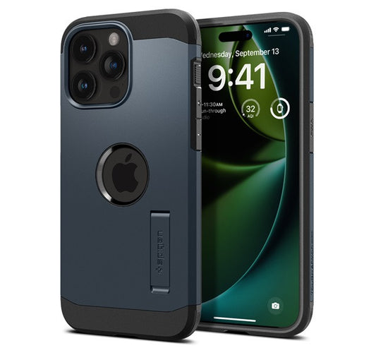 Spigen Tough Armor MagFit Apple iPhone 15 Pro tok, MagSafe Metal Slate, sötétkék – a Spigen kínálatából | Domshop
