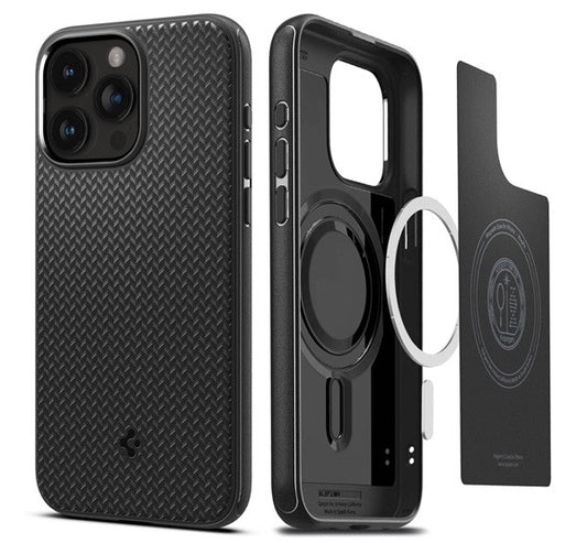 Spigen Mag Armor MagFit Apple iPhone 15 Pro tok, Matte Black MagSafe, fekete – a Spigen kínálatából | Domshop
