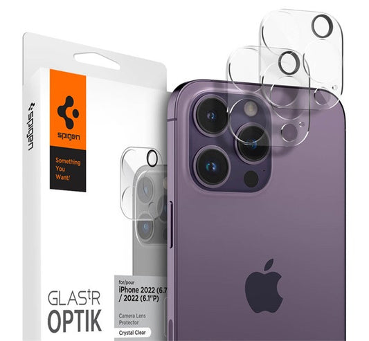 Spigen Glas.tR Optik Apple iPhone 14 Pro/14 Pro Max, Tempered kameravédő fólia (2db) – a Spigen kínálatából | Domshop
