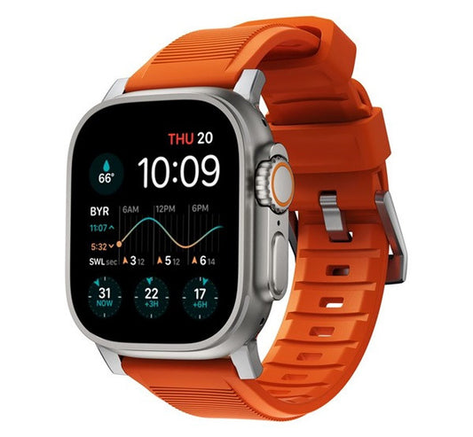 Nomad Rugged Apple Watch 42/44/45/49mm szíj, narancs – a Nomad kínálatából | Domshop