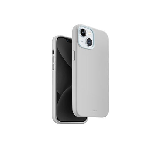 Uniq Lino Hue Apple iPhone 15 Magsafe Szilikon tok, szürke – a Uniq kínálatából | Domshop