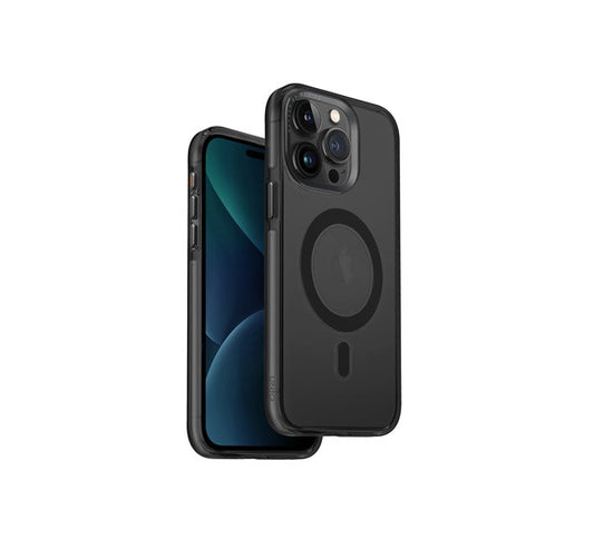 Uniq Calio Apple iPhone 15 Pro Magsafe szilikon tok, fekete-átlátszó – iPhone 15 Pro tok a Uniq kínálatából | Domshop