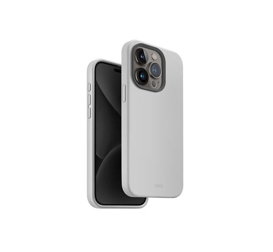 Uniq Lino Hue Apple iPhone 15 Pro Magsafe Szilikon tok, szürke – a Uniq kínálatából | Domshop