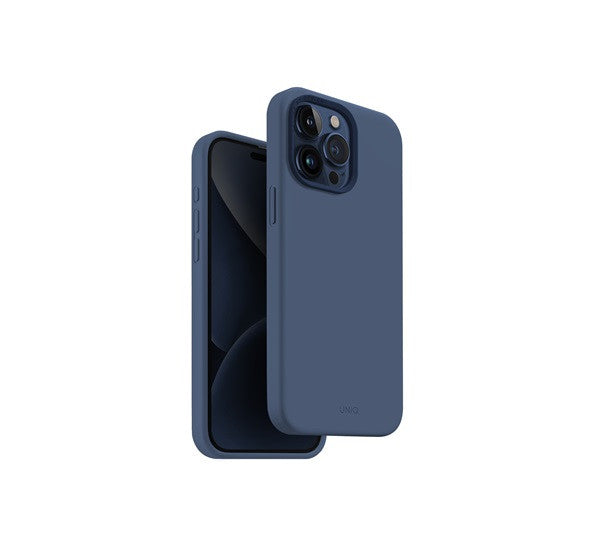 Uniq Lino Hue Apple iPhone 15 Pro Max Magsafe Szilikon tok, kék – a Uniq kínálatából | Domshop