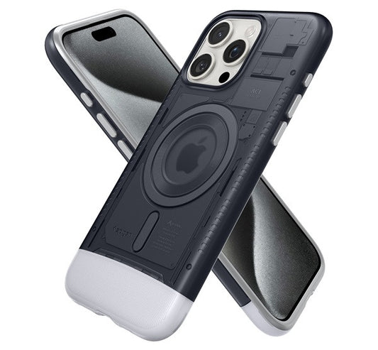 Spigen Classic C1 MagFit Apple iPhone 15 Pro tok, MagSafe Grafit, szürke – a Spigen kínálatából | Domshop