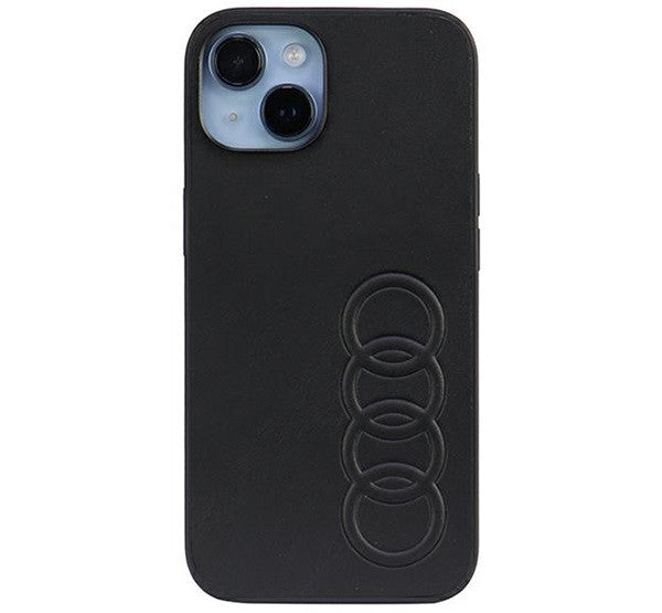 Audi Synthetic Leather Apple iPhone 13 / 14 / 15 tok, fekete – iPhone 13/14 tok a Audi kínálatából | Domshop