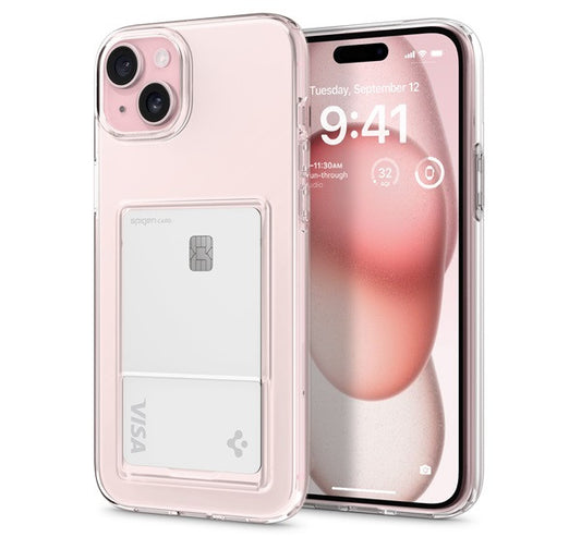 Spigen Crystal Slot Apple iPhone 15 tok, Crystal Clear, átlátszó – a Spigen kínálatából | Domshop