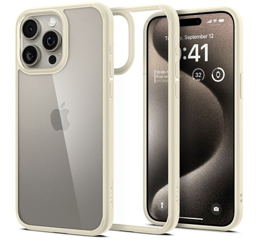 Spigen Ultra Hybrid Mute Apple iPhone 15 Pro tok, bézs – iPhone 15 Pro tok a Spigen kínálatából | Domshop
