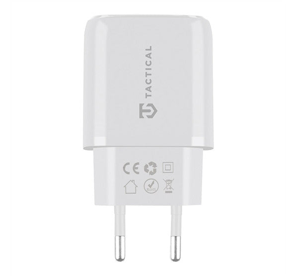 Tactical Base Plug Dual gyorstöltő adapter USB-A+ USB-C, 20W,fehér – Adapter a Tactical kínálatából | Domshop