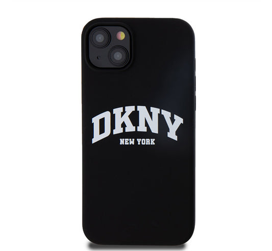 DKNY Liquid Silicone Arch Logo MagSafe iPhone 15 Plus hátlap tok, fekete – a DKNY kínálatából | Domshop