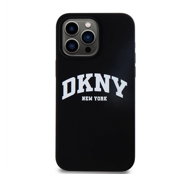 DKNY Liquid Silicone Arch Logo iPhone 14 Pro Magsafe hátlap tok, fekete – a DKNY kínálatából | Domshop