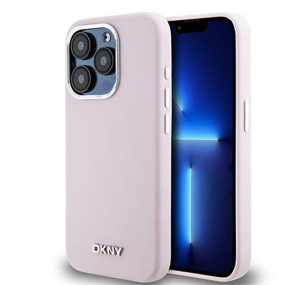 DKNY Liquid Silicone Small Metal Logo Apple iPhone 14 Pro Magsafe hátlap tok, rózsaszín, DKHMP14LSMCHLP – iPhone 14 Pro tok a DKNY kínálatából | Domshop