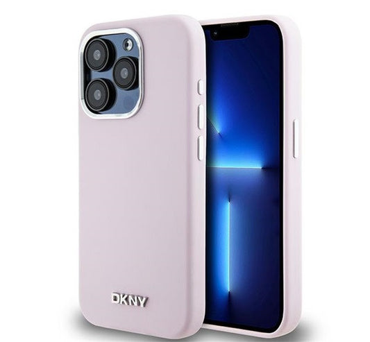 DKNY Liquid Silicone Small Metal Logo Apple iPhone 14 Pro Magsafe hátlap tok, rózsaszín, DKHMP14LSMCHLP – iPhone 14 Pro tok a DKNY kínálatából | Domshop