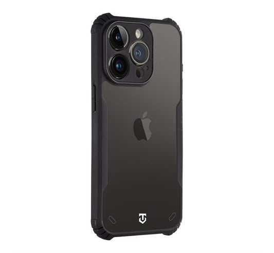 Tactical Quantum Stealth Apple iPhone 14 Pro hátlap tok, átlátszó/fekete – iPhone 14 Pro tok a Tactical kínálatából | Domshop