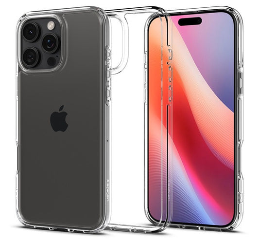 Spigen Ultra Hybrid Apple iPhone 16 Pro Max tok, Crystal Clear, átlátszó ACS07992