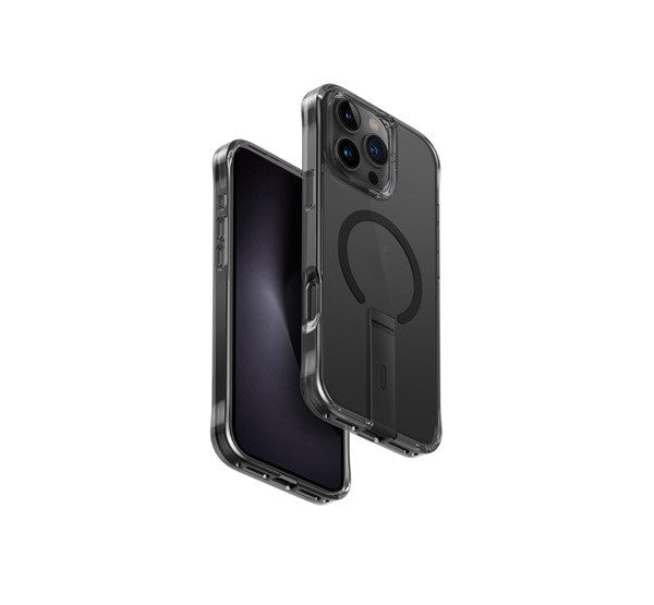 Uniq Eleva Apple iPhone 16 Pro Max Magsafe szilikon tok tartó résszel, karbon fekete – iPhone 16 Pro Max tok a Uniq kínálatából | Domshop