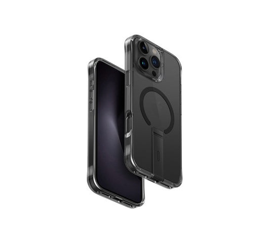 Uniq Eleva Apple iPhone 16 Pro Max Magsafe szilikon tok tartó résszel, karbon fekete – iPhone 16 Pro Max tok a Uniq kínálatából | Domshop