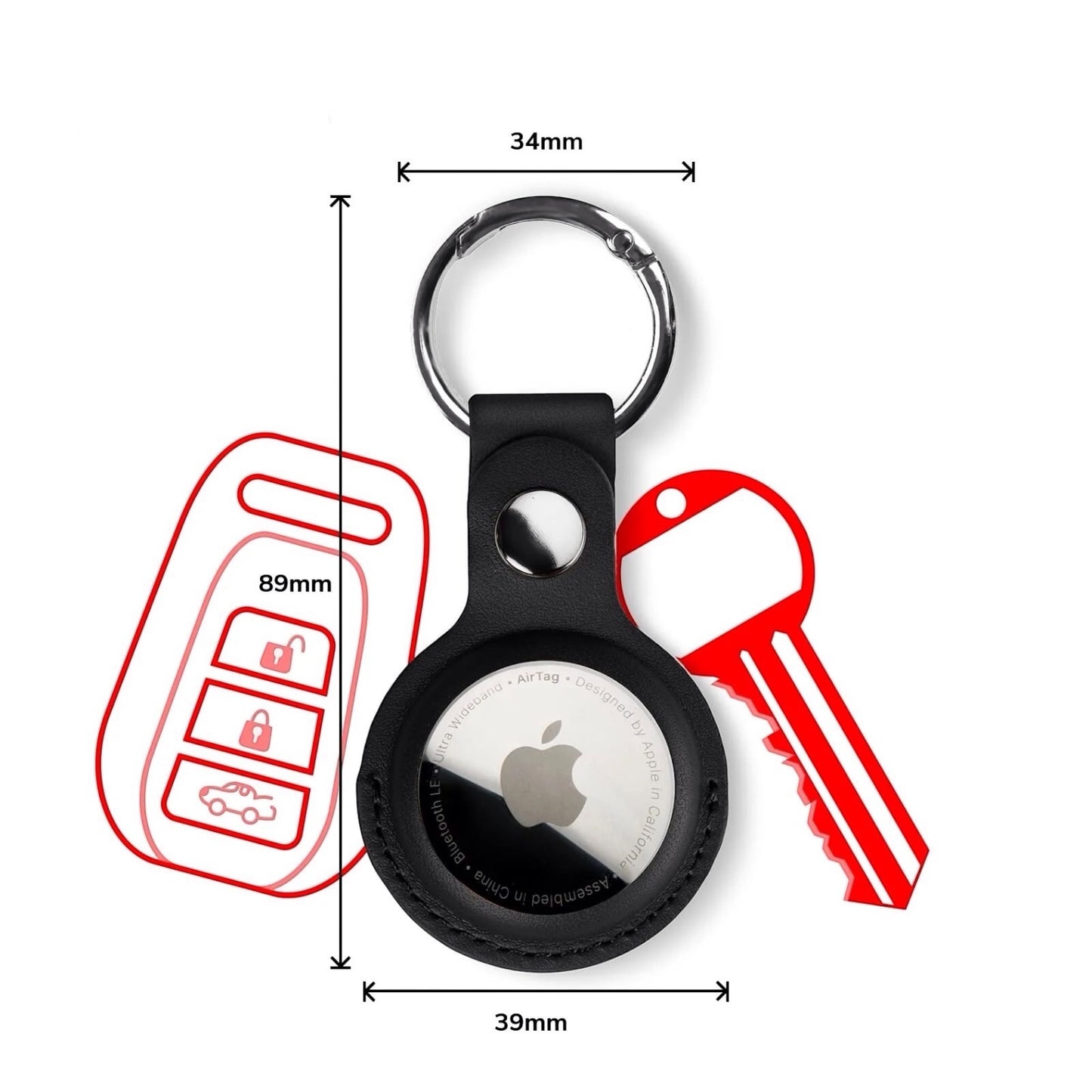 AirTag Műbőr Kulcstartó -  AirTag kiegészítők - Domshop a Domshop kínálatából