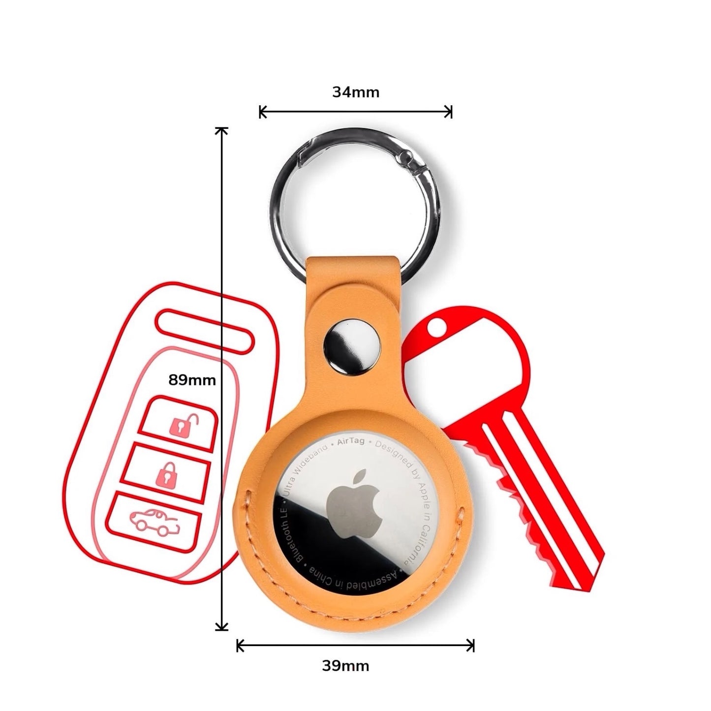 AirTag Műbőr Kulcstartó -  AirTag kiegészítők - Domshop a Domshop kínálatából