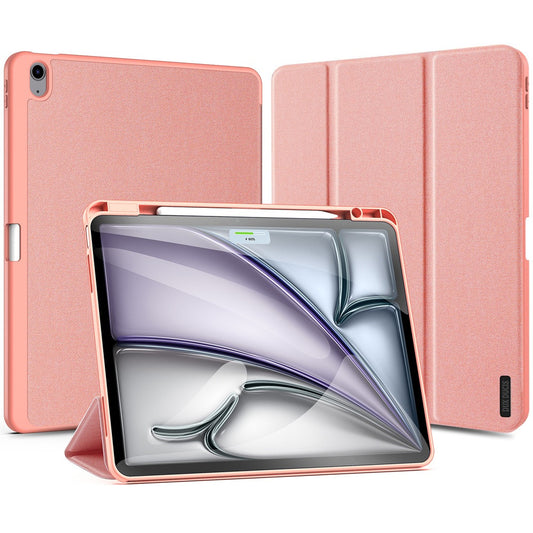 Apple iPad Air 13 (2024 / 2025), mappa tok, Smart Case, érintőceruza tartó, Dux Ducis Domo, rózsaszín -  iPad Air 13" (2024/2025) tok a Domshop kínálatából