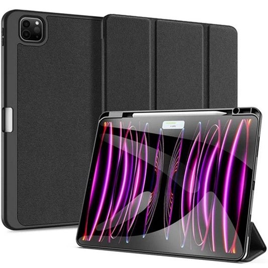 Apple iPad Pro 13 (2024), mappa tok, Smart Case, érintőceruza tartó, Dux Ducis Domo, fekete -  iPad Pro 13" (2024) tok a Domshop kínálatából