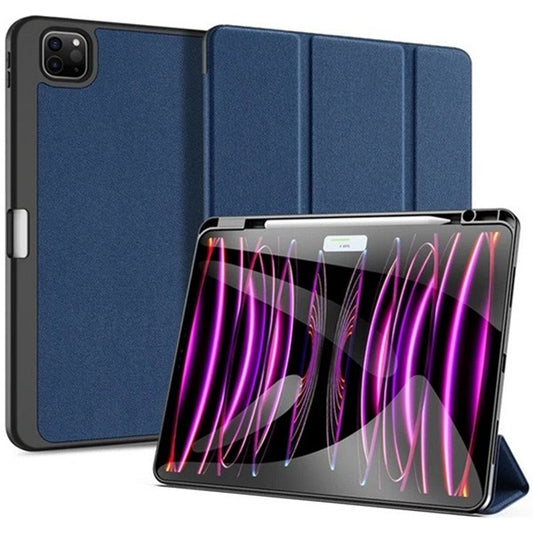 Apple iPad Pro 13 (2024), mappa tok, Smart Case, érintőceruza tartó, Dux Ducis Domo, sötétkék -  iPad Pro 13" (2024) tok a Domshop kínálatából