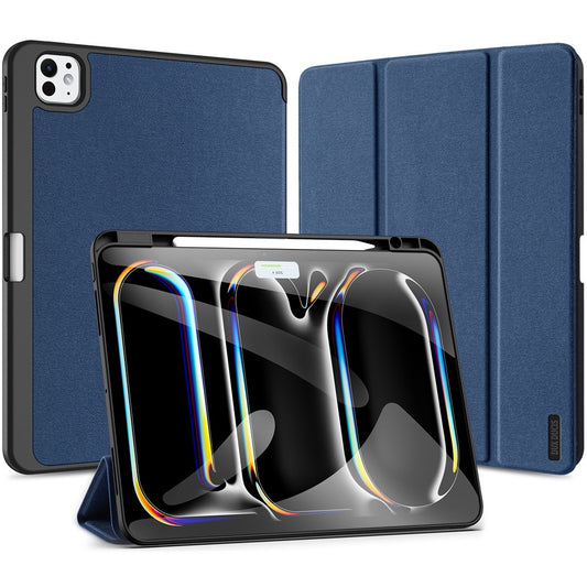 Apple iPad Pro 13 (2024), mappa tok, Smart Case, érintőceruza tartó, Dux Ducis Domo, sötétkék -  iPad Pro 13" (2024) tok a Domshop kínálatából