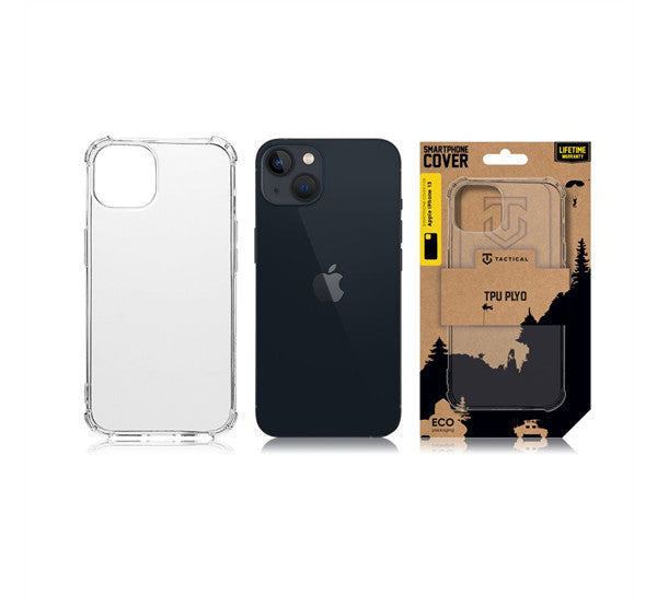 Apple iPhone 13, Szilikon tok, légpárnás sarok, Tactical TPU Plyo, átlátszó -  iPhone 13/14 tok a Domshop kínálatából