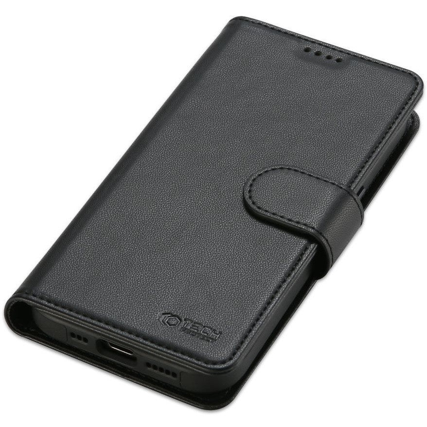 Apple iPhone 15, Oldalra nyíló tok, stand, mágnes csattal, kivehető tokkal, Magsafe töltővel kompatibilis, TP Wallett Magsafe, fekete -  iPhone 15 tok a Domshop kínálatából