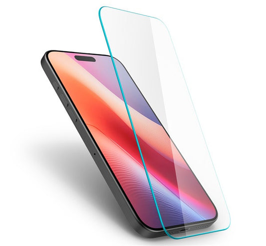 Apple iPhone 16 Pro / 17 / 17 Pro, Kijelzővédő fólia, ütésálló fólia (az íves részre is!), Tempered Glass (edzett üveg), tok barát, Spigen Glastr Slim HD, Clear -  iPhone 16 Pro fólia a Domshop kínálatából