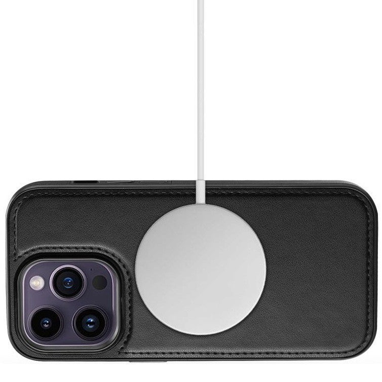 Apple iPhone 16 Pro, Oldalra nyíló tok, stand, mágnes csattal, kivehető tokkal, Magsafe töltővel kompatibilis, TP Wallett Magsafe, fekete -  iPhone 16 Pro tok a Domshop kínálatából