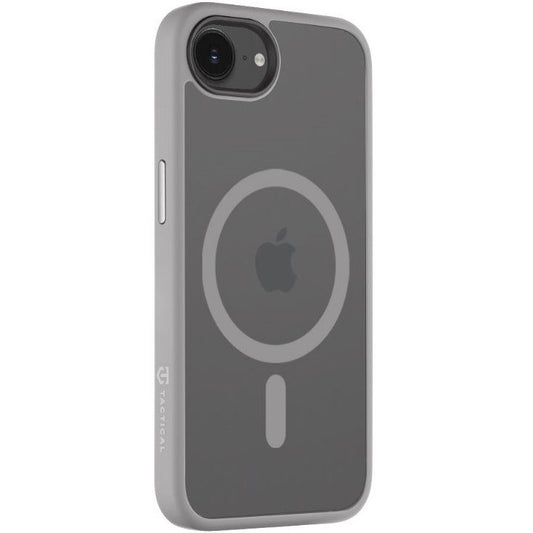 Apple iPhone 16e, Műanyag hátlap védőtok + szilikon keret, közepesen ütésálló, Magsafe kompatibilis, Tactical MagForce Hyperstealth, áttetsző/világosszürke -  iPhone 16e tok a Domshop kínálatából