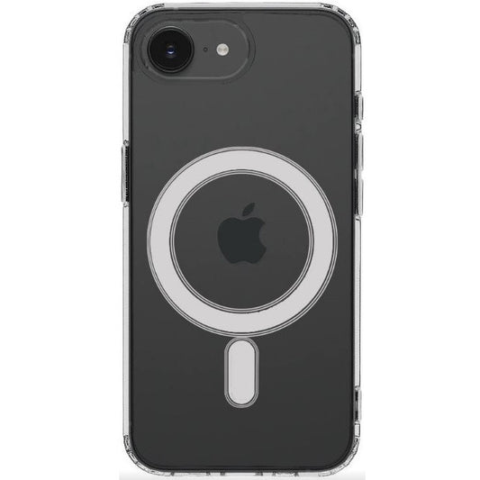 Apple iPhone 16e, Műanyag hátlap védőtok + szilikon keret, közepesen ütésálló, Magsafe töltővel kompatibilis, Tactical MagForce, átlátszó -  iPhone 16e tok a Domshop kínálatából