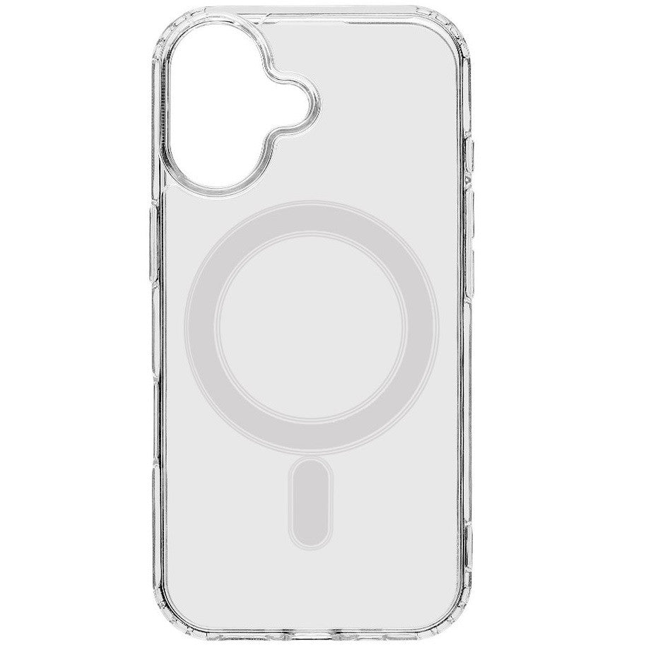 Apple iPhone 17, Műanyag hátlap védőtok + szilikon keret, közepesen ütésálló, Magsafe töltővel kompatibilis, Tactical MagForce, átlátszó