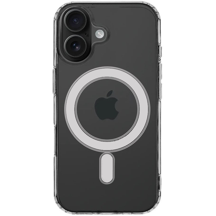 Apple iPhone 17, Műanyag hátlap védőtok + szilikon keret, közepesen ütésálló, Magsafe töltővel kompatibilis, Tactical MagForce, átlátszó